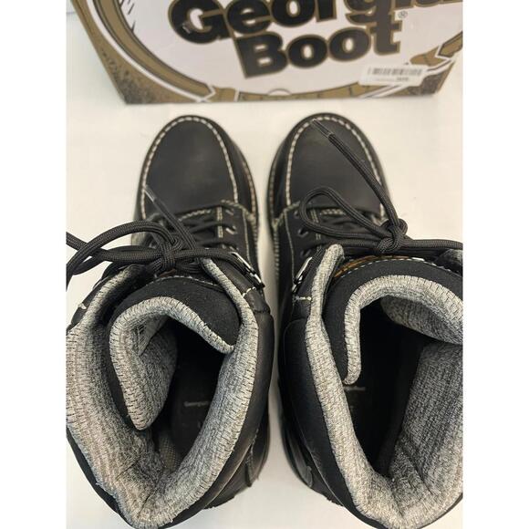 Georgia Boots Black Leather 6\